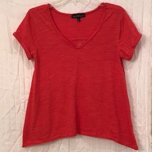 Derek Heart ❤️ Coral blouse with lace on the back